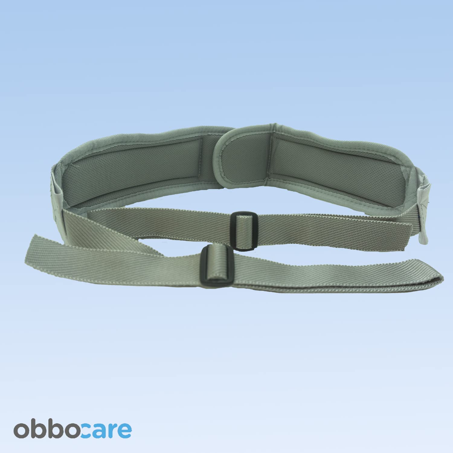 Obbocare - Cinturón Pélvico De Sujeción Para Silla De Ruedas Con Regulación Frontal Con Hebillas. Cinturón De Tejido Laminado De Alta Transpiración. Talla Única
