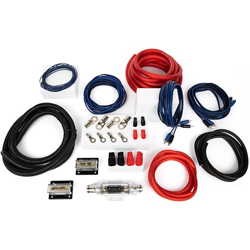 InstallGear Dual 4 Gauge Amp Wiring Kit - True Spec Amplifier Installation Kit with Soft Touch Wire - Dual Amp Power Wire Kits for Subwoofer and Car Audio System - 4 Gauge Sub Wiring Kits