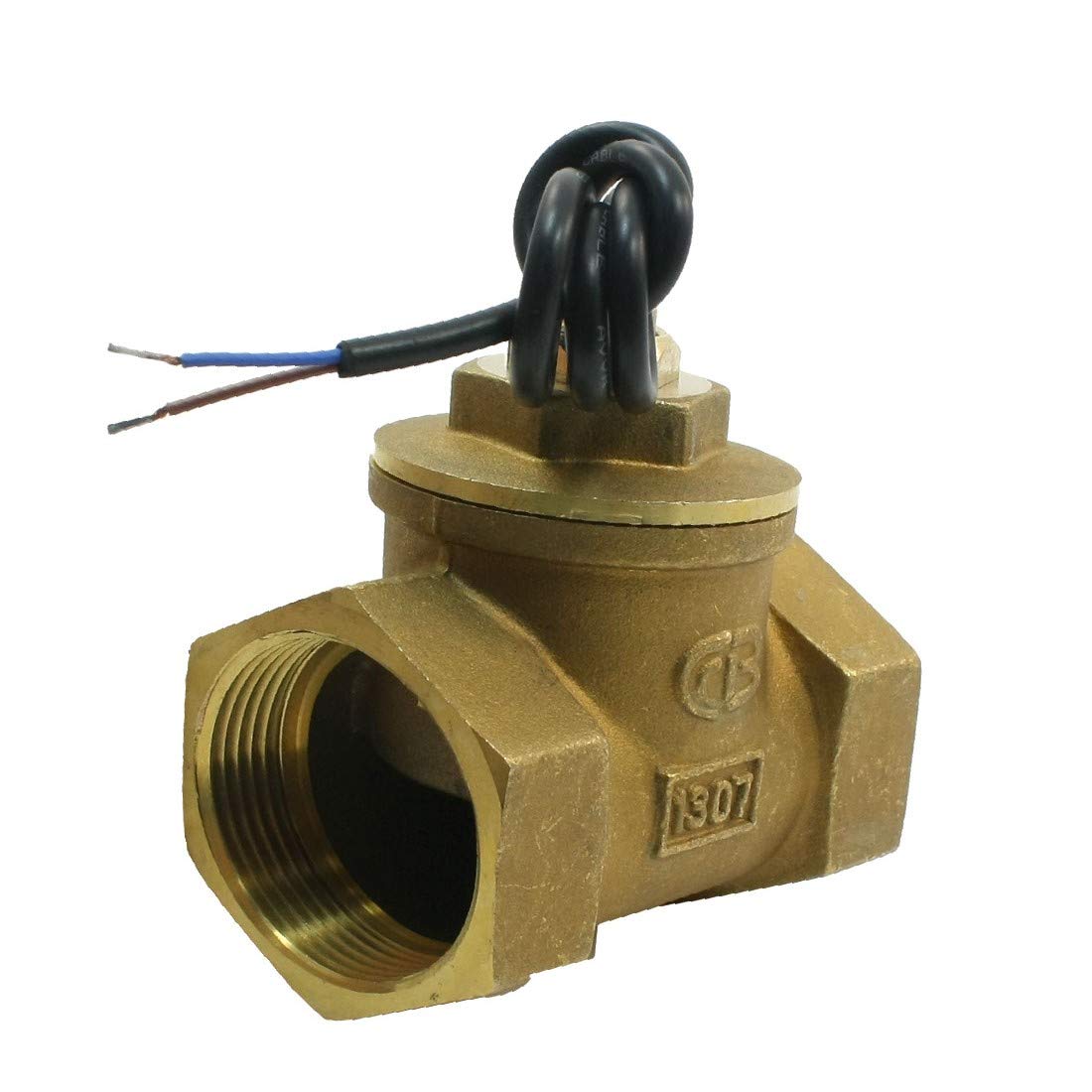 New Lon0167 SEN-HS40 Gold Destacados Tone Latón 15 eficacia confiable / 8PT Rosca hembra en línea Tipo de pistón ajustable Medidor de caudal con interruptor de flujo de agua 80L / Min 70W(id:7b1 93 35