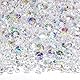 TOAOB 1300 Stück AB Farbe Deko Diamanten 3 mm 4 mm 6 mm 10 mm Acryl Kristall Diamant Konfetti Tischdeko Hochzeit Dekoration