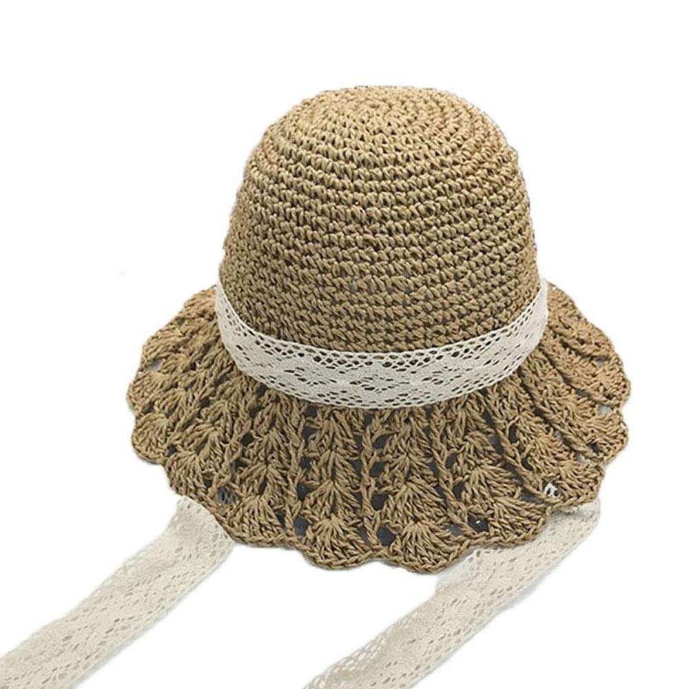 ZOIKOMSun Hats, Sun Hat,Summer Women Straw Hats Large Wave Brim Sun Bonnet Ma'am Leisure Straw Hat Outdoors Sunscreen Sun Hat