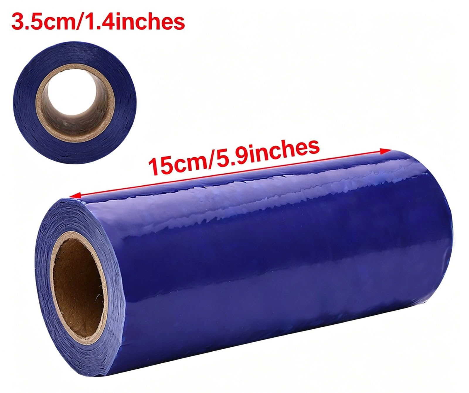 Rollo de Film Protector para Zapatos de Uso DoméStico, Recambio Desechable para MáQuina AutomáTica de Film para Zapatos, Film Transparente/Azul para Proteger Suelos(B 3Roll*3.5CM+15CM)