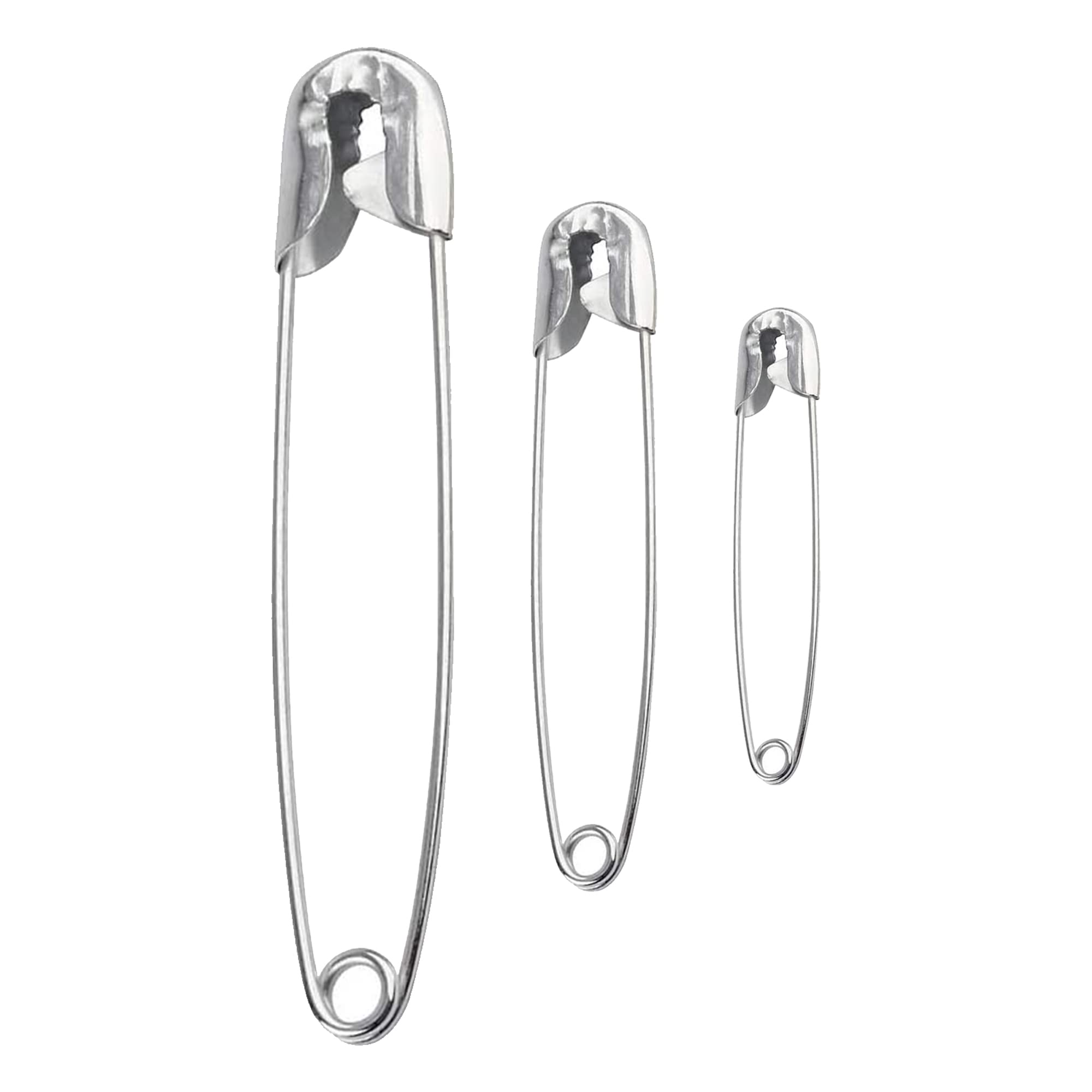 Spille di sicurezza assortite nichelate 48 pz 27 mm 34 mm 38 mm