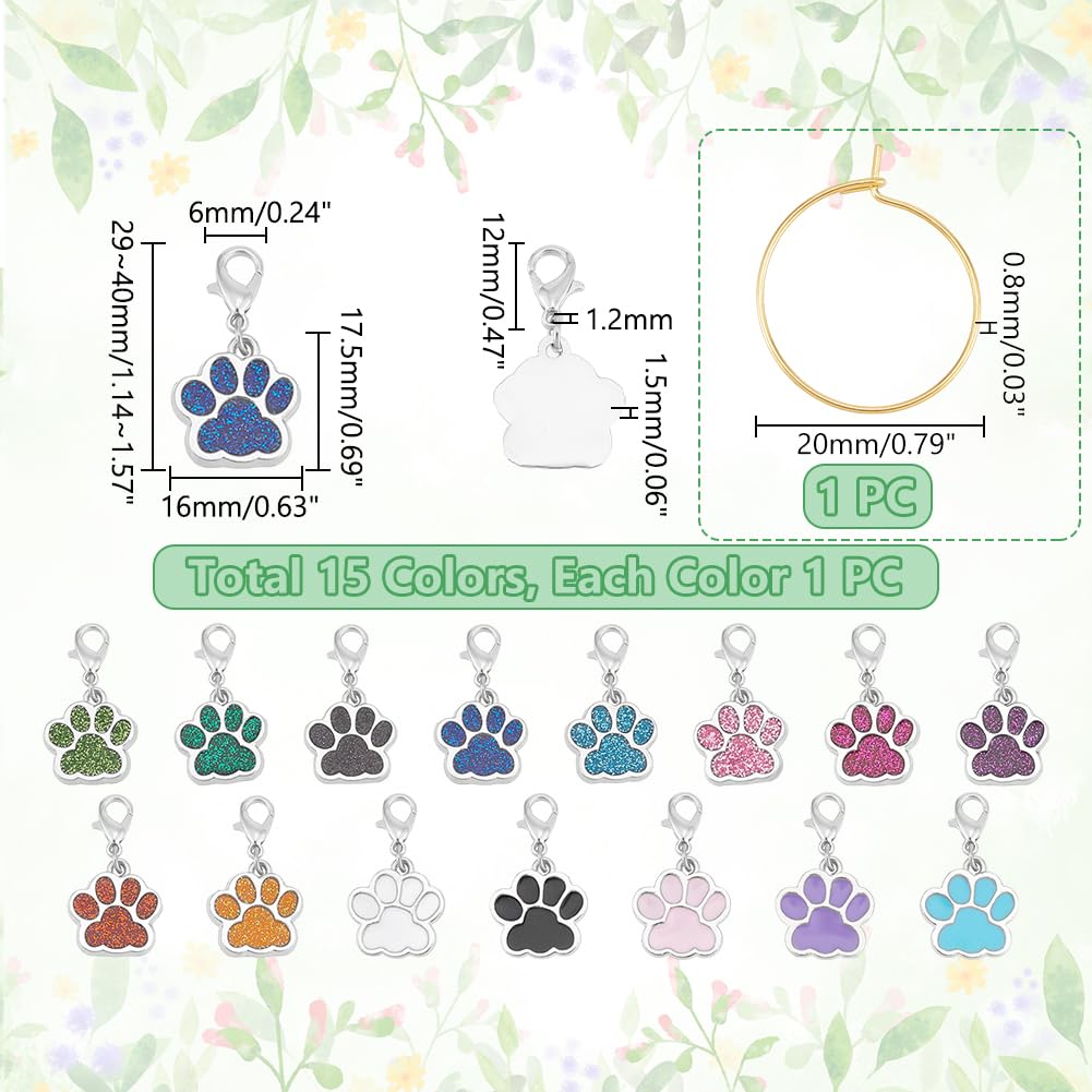 UNICRAFTALE Lot De 20 Marqueurs De Mailles En Émail Pour Tricot Crochet