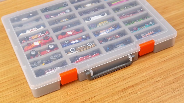 Xuerdon Toy Car Storage Case with 32 Foam Slots for Hot Wheels/for Matchbox