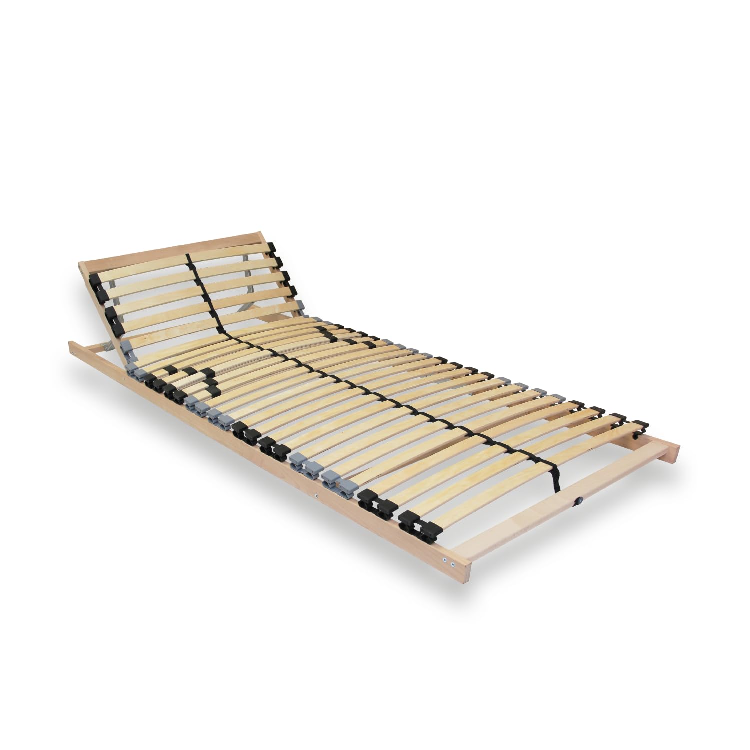 Mister Sandman Lattenrost 140x200 cm ErgoFlex 7 Zonen verstellbar Kopfteil Lattenrahmen stabil leise Bettgestell kompatibel mit Allen Matratzen und Bettgestell selbstmontierend