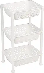 Ordene - Fruteira Multiuso com 3 Bandejas, Cor Branca, Linha Utti