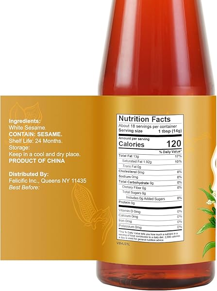 Soeos Toasted Sesame Seed Oil, 250 ml(8.45 Fl Oz) Pack of 2, Nutty Flavor for Asian Food, Noodles, Soup, Baking, Stir-Fry. - 2