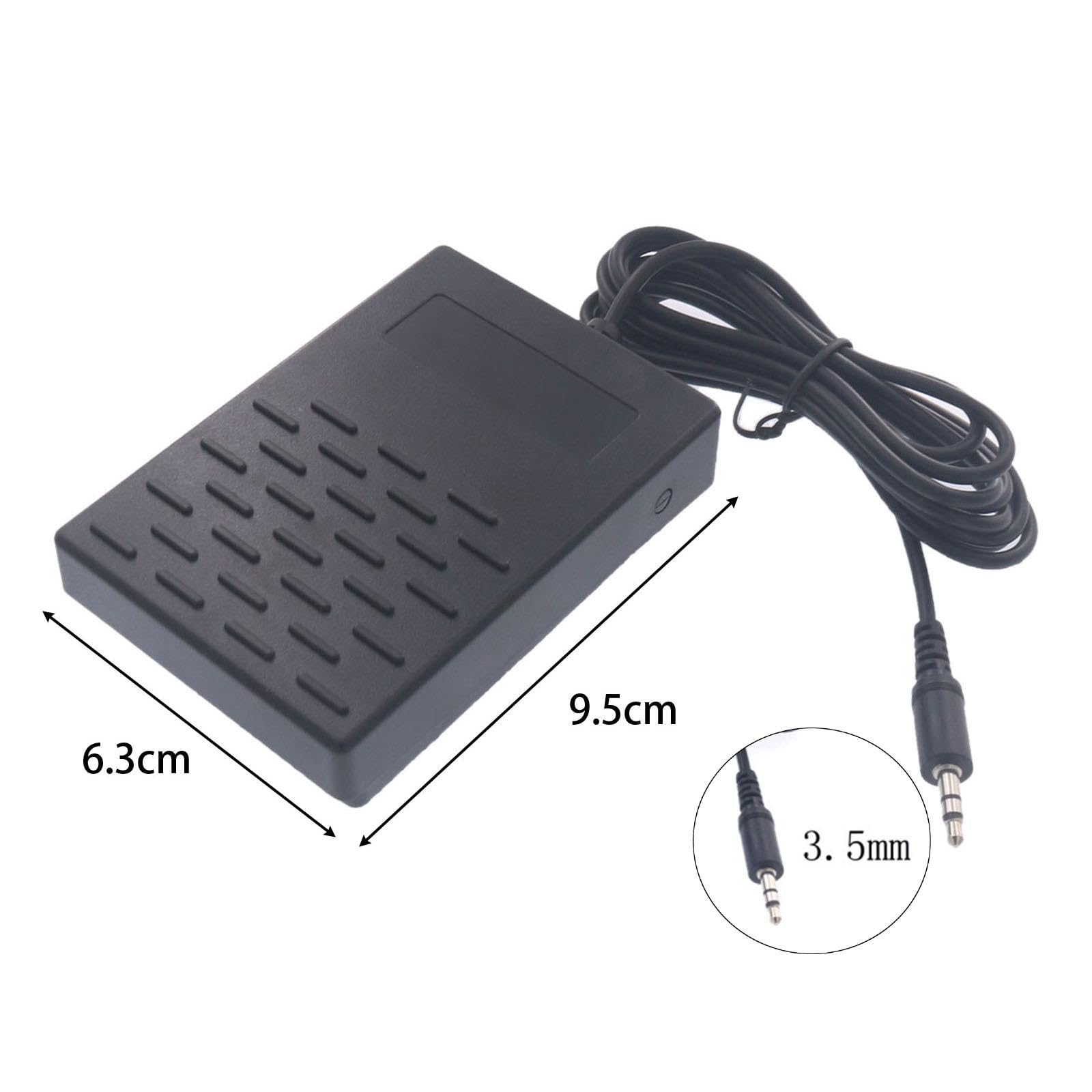 Piano Sustain Pedal Momentary Footswitch Multiuse Sturdy 3.5mm Plug Piano Keyboard Pedal for Drum Hand-roll Piano Performance