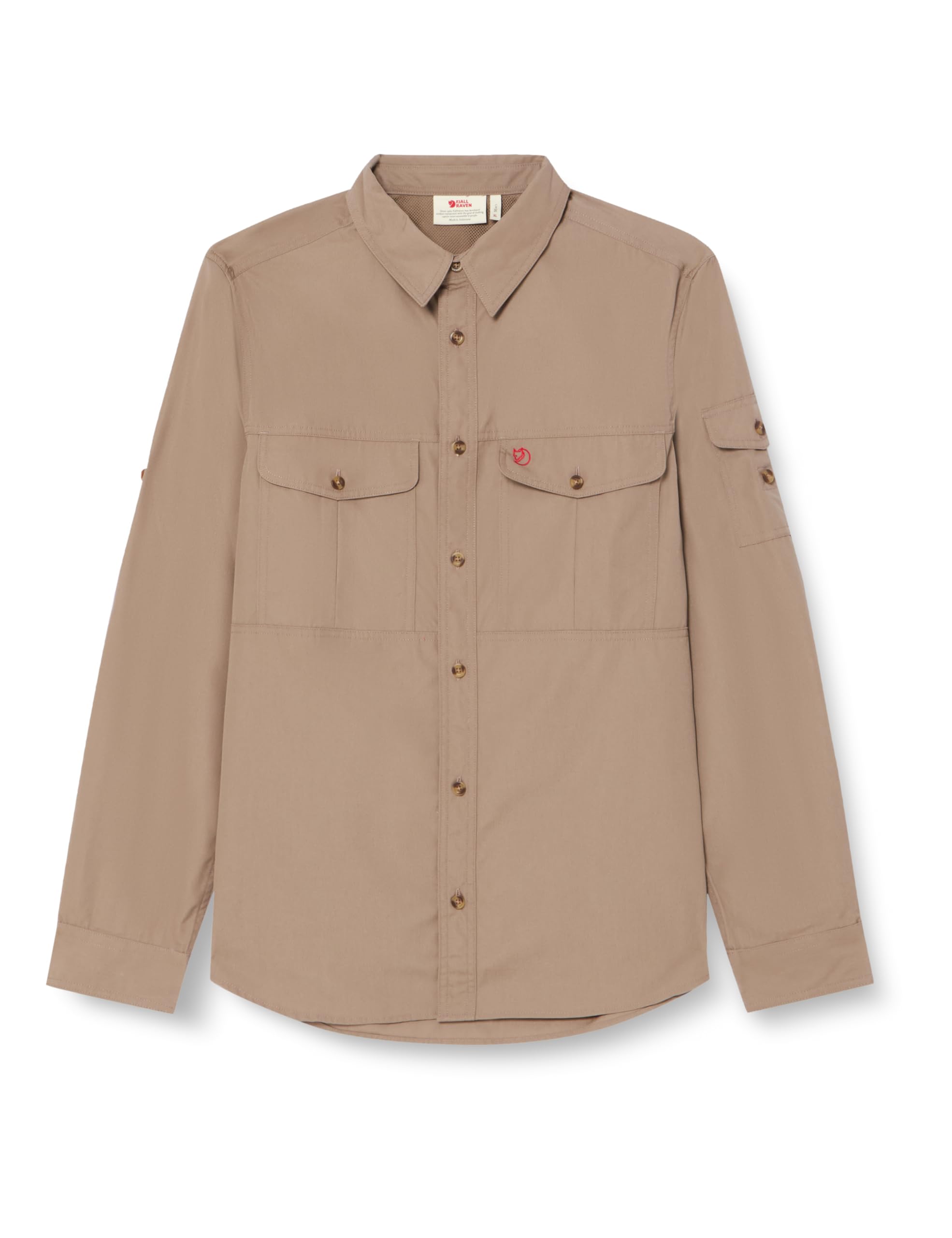 Fjällräven Men's Suede Brown Fjallraven 81838-244 Singi Trekking Shirt Ls M Sweatshirt Size S
