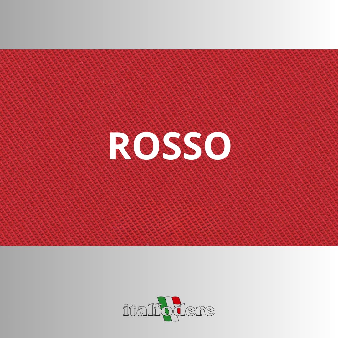 Italfodere - Coppia Coprisedili Anteriori Compatibili con Fiat 500 - Cotone Accoppiato - Fatti a Mano - Eleganti e Resistenti - Accessori Auto Interno - Rosso - Made in Italy