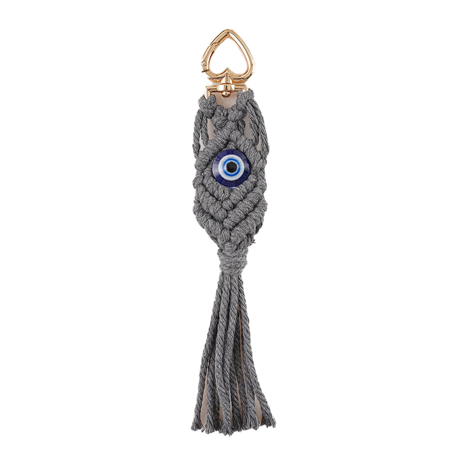 Buxuaaaa Eye Weave Bag Charm Craftsmanship Devil Eye Weave Decoration Stylish Pendant for Keychains Bags or Phones