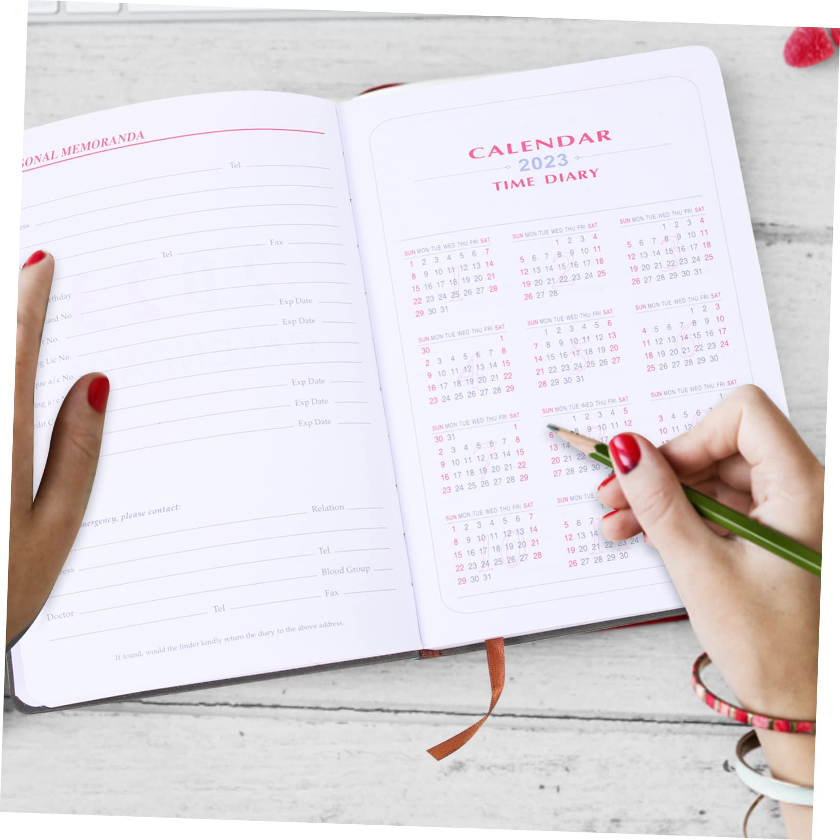 Tofficu 3piezas Planificador Diario Notas y Calendario Para Estudio y Trabajo Casa Agenda Inglés Diseño y Compacto Para Llevar Todas Partes