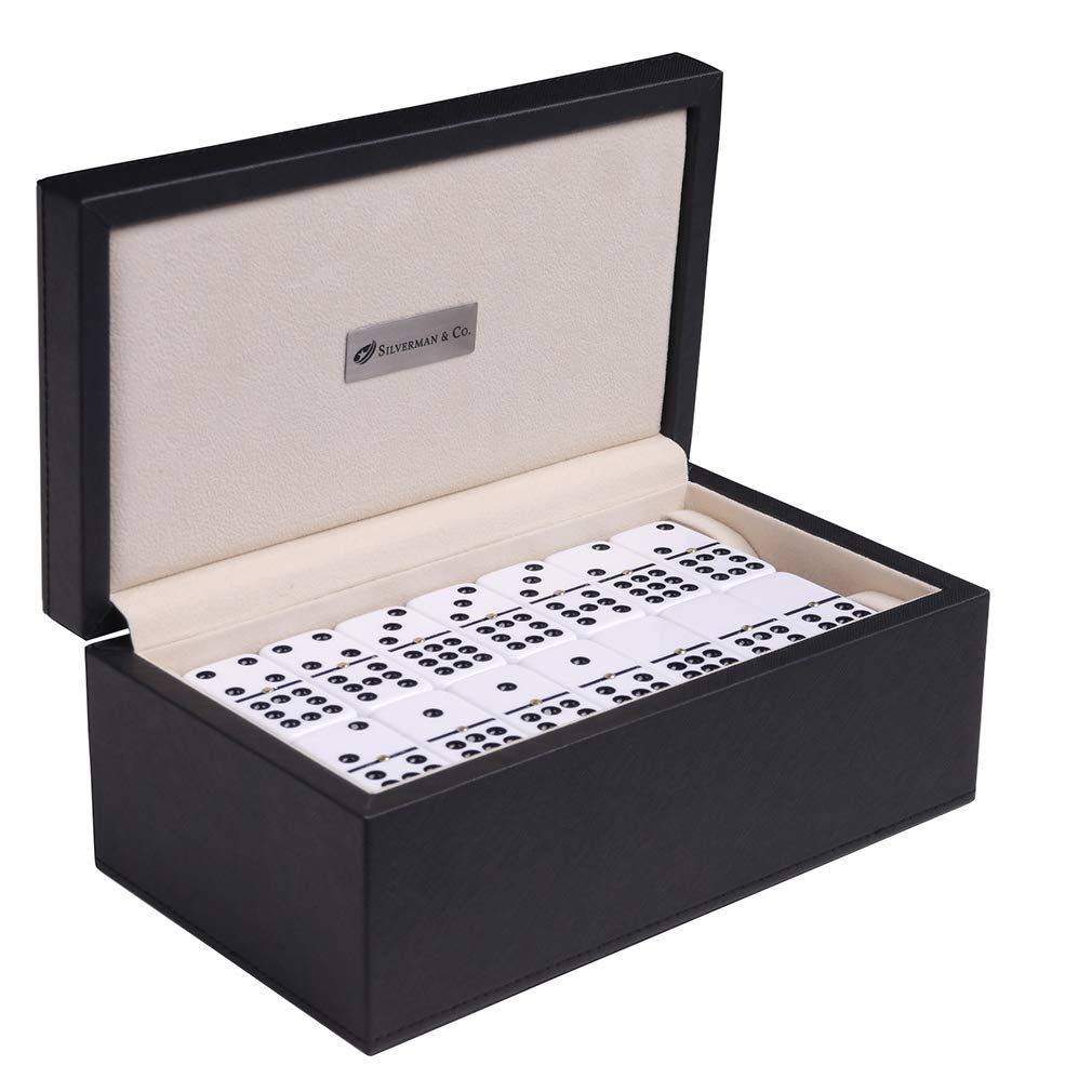 Amazon.com: Silverman & Co. Double 9 Large White Domino Set