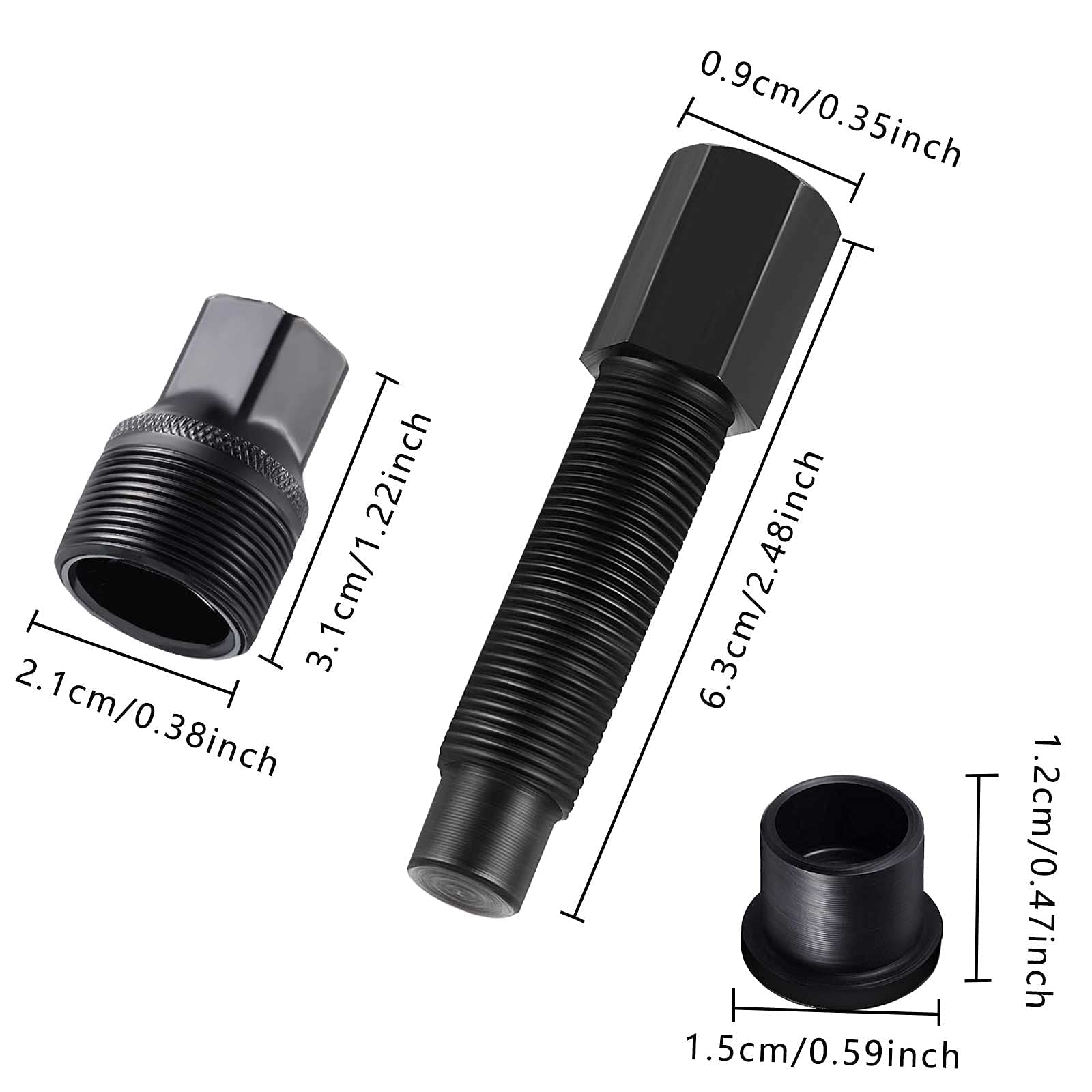 Pawpoem Kurbelabzieher Fahrrad 2-teilig - Gehärteter Stahl Für Tretkurbel Demontage