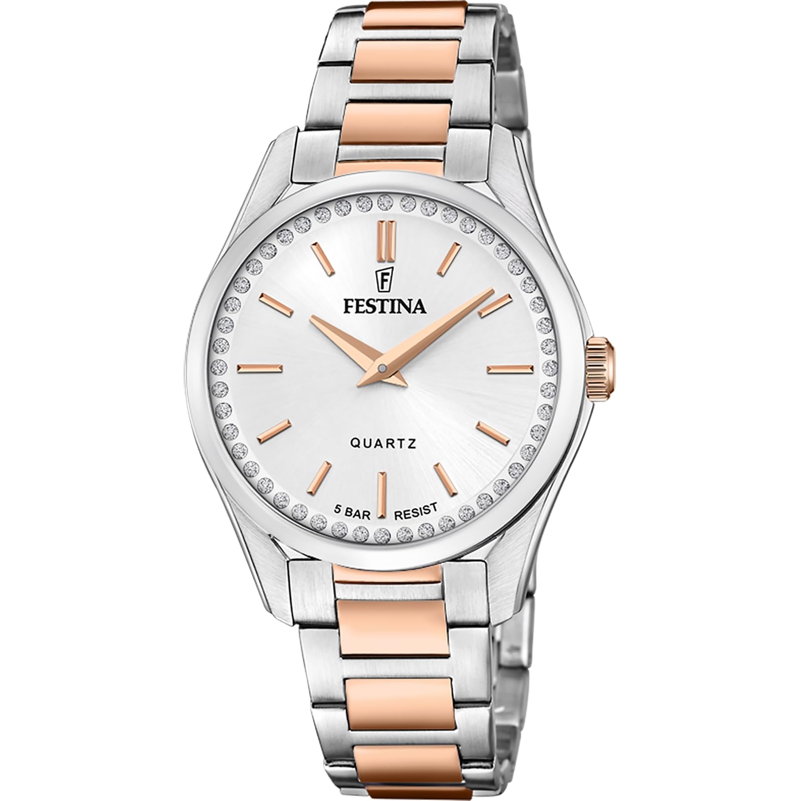 Festina Reloj Mujer Analógico de Acero Inoxidable 316l Plateado