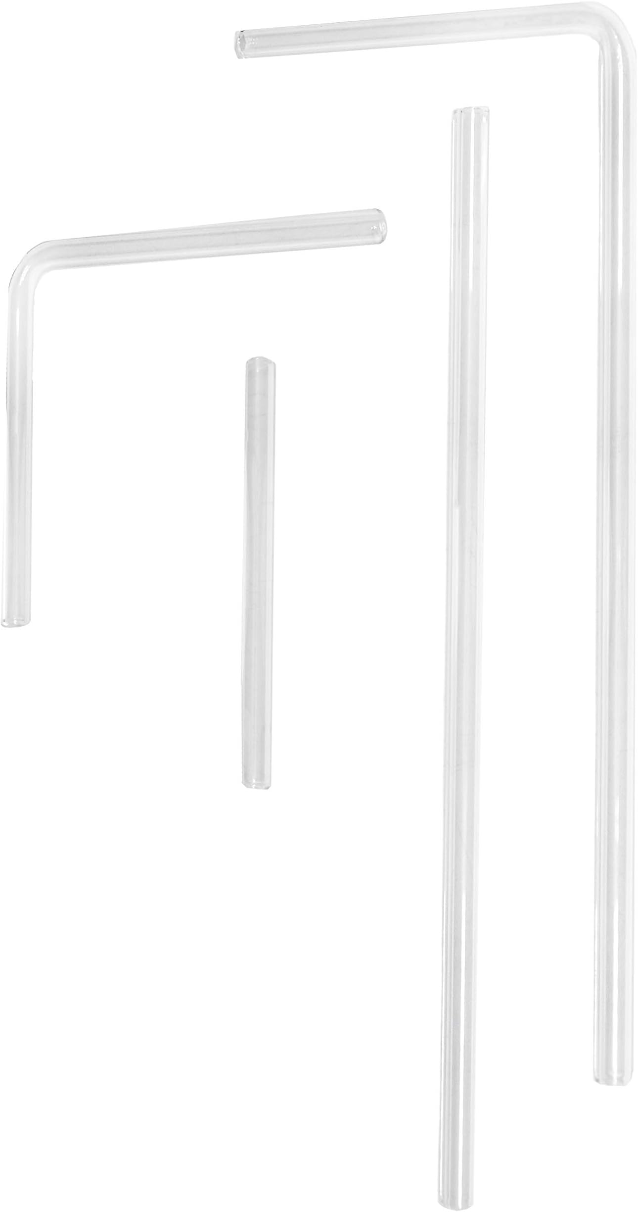 Eisco 4 Piece Glass Delivery Tube Set - Variably Shaped - Borosilicate 3.3 Glass - Labs