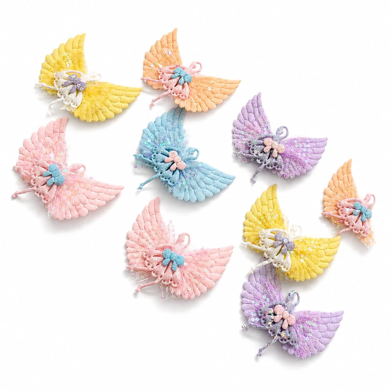 KiknCraft: 10 piece Hair Clip glitter Dancing Doll shaped fancy and perfect for party and casual-image-28