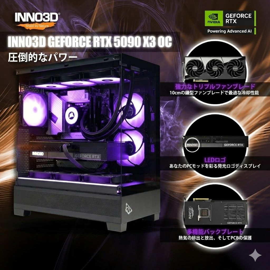 INNO3D N50903-32D7X グラフィック 交換対応用 クーラーファン INNO3D N50903-32D7X グラフィック クーラーファン 交換対応用