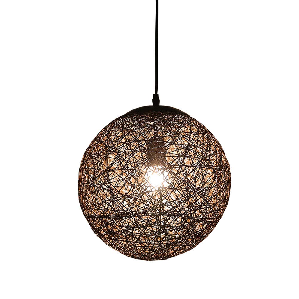 Suspension boule ronde grise 35cm pour l'ambiance d'un bar moderne