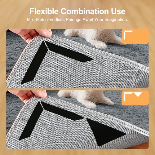 Rug Gripper for Hardwood Floors No Damage Carpet Tape for Area Rugs 18 Pcs - image 4