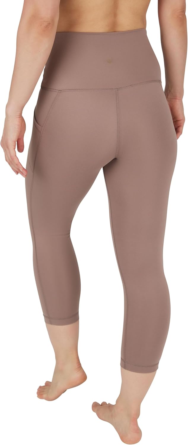 Yogalicious High Waist Squat Proof Yoga Capri Leggings with Side Pockets for Women - Image 4