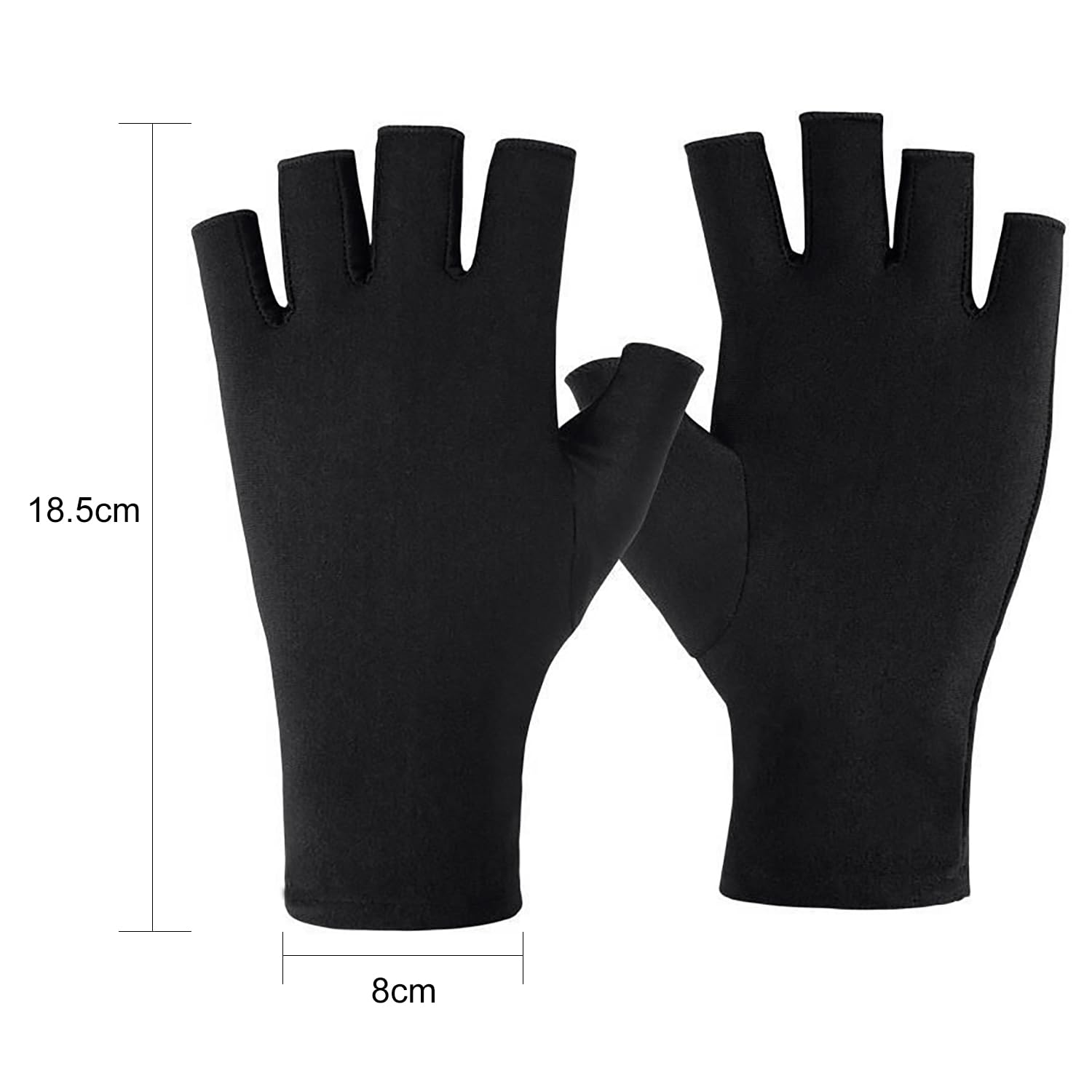 UV Shield Guanti Unghie Guanti Manicure Professionali Anti-UV Protezione Guanti Senza dita per Smalto Nail Art Asciugatrice Nero