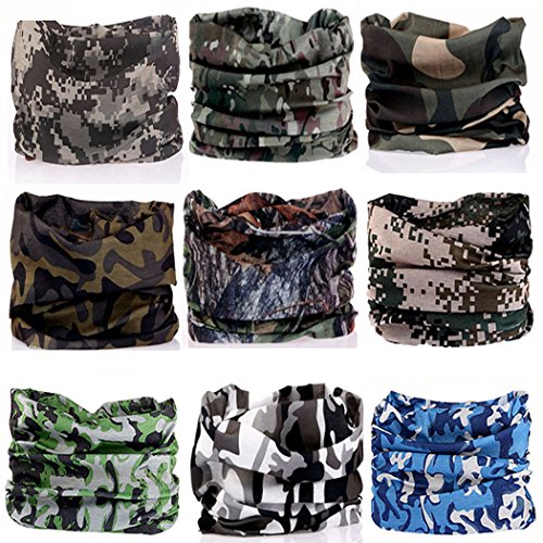 KALILY 12pcs/9pcs/6pcs Headband Bandana - Face Mask Headwear Neck Gaiter Shield Scarf