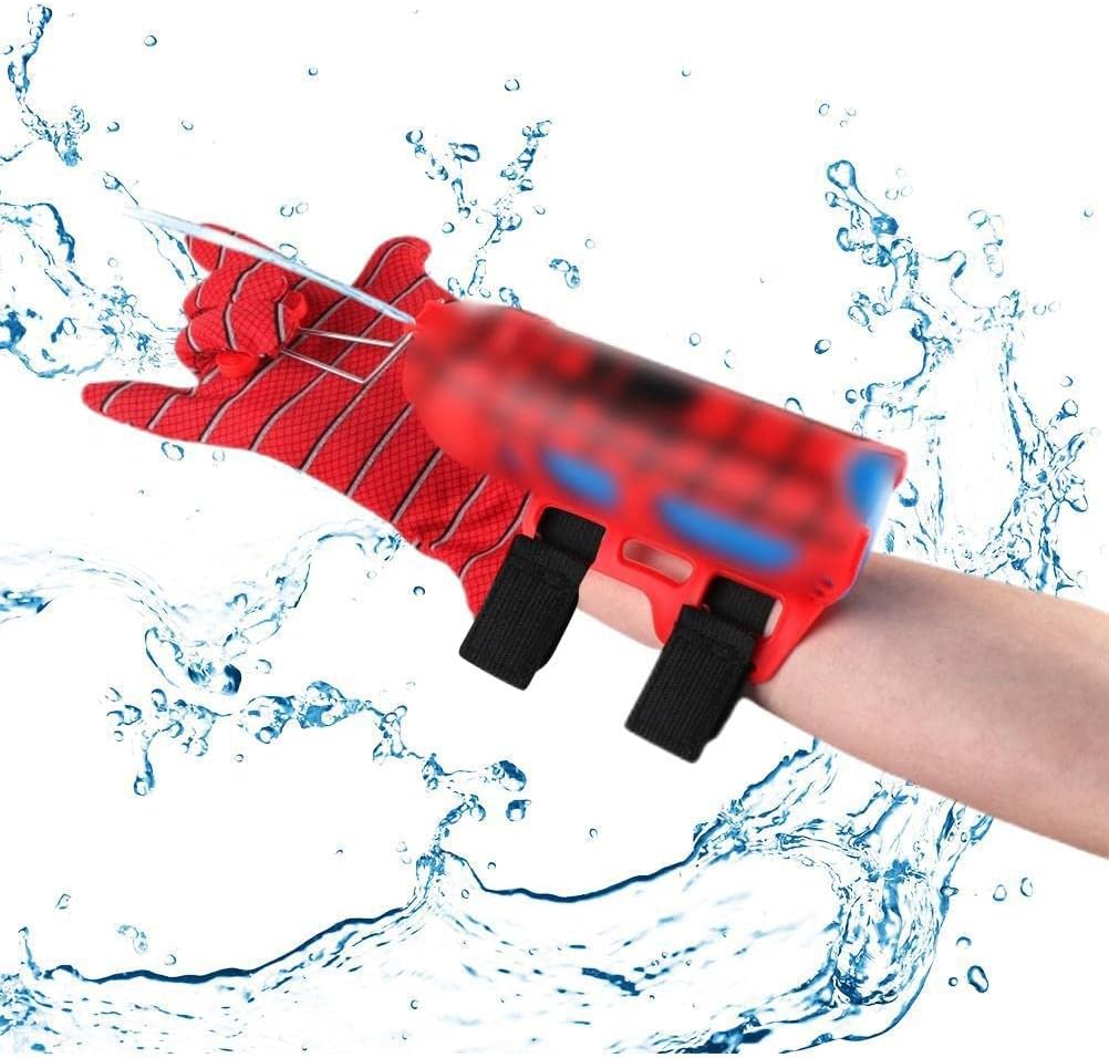 Spider Web Shooters for Kids, Spiderman Launcher, Hero Launcher Wrist Toy Set, Launcher Gloves for Spider-man, One Key Press to Launch, Including 1 Launcher+1 Water spray can+1 Glove, 2022 Upgrade