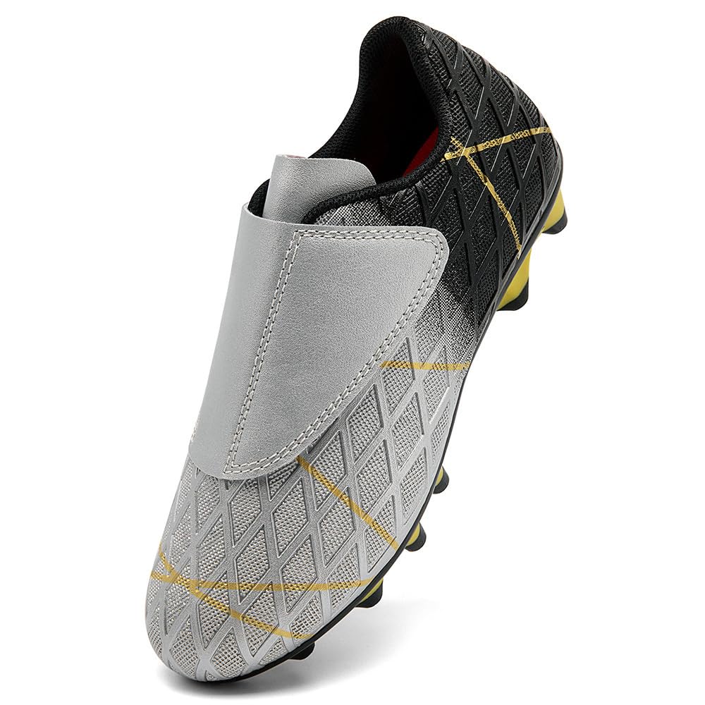 Zapatos de fútbol para niño profesionales y botas de entrenamiento negro 7