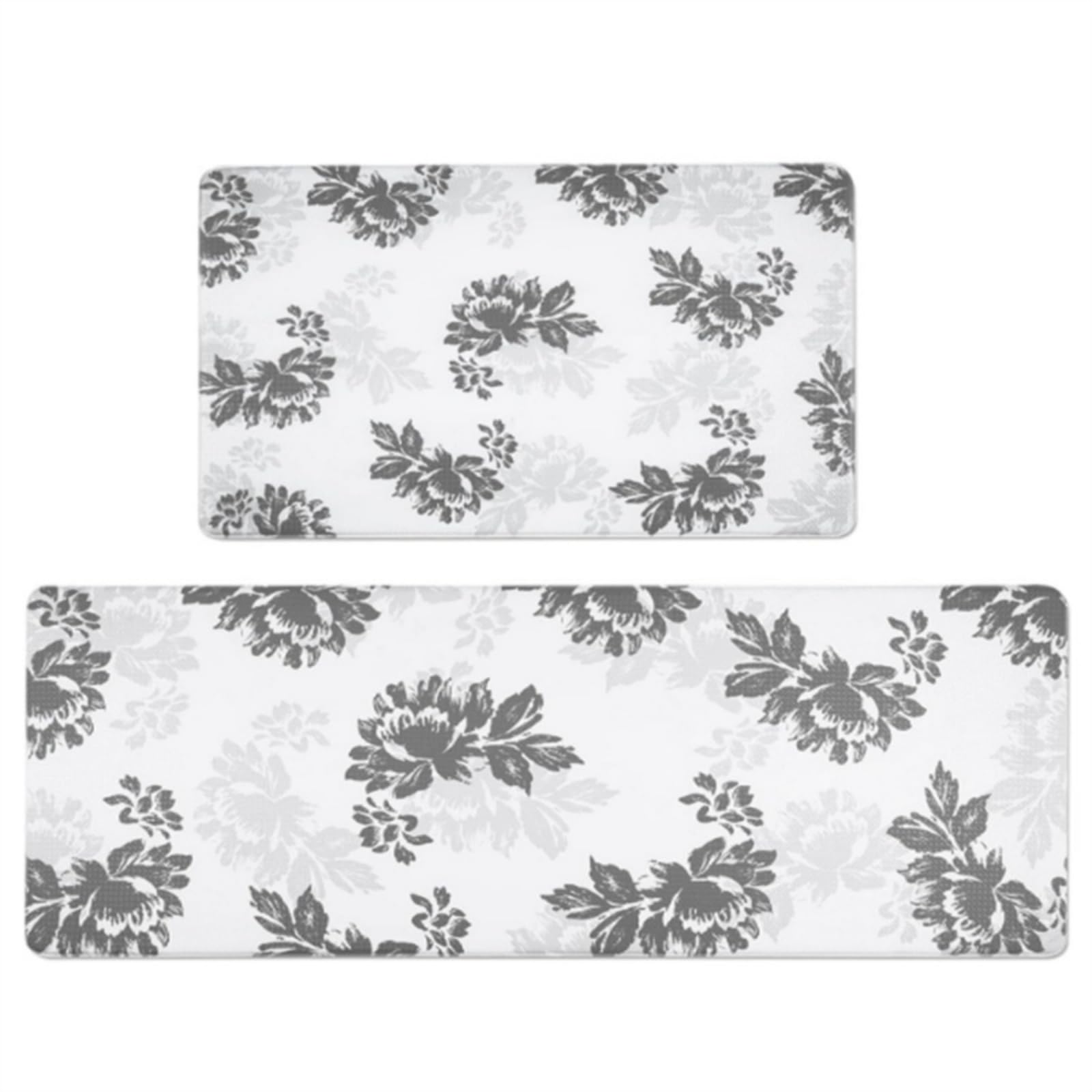 Alfombra de cocina vinílica de 50x80 cm gris para un hogar moderno y limpio
