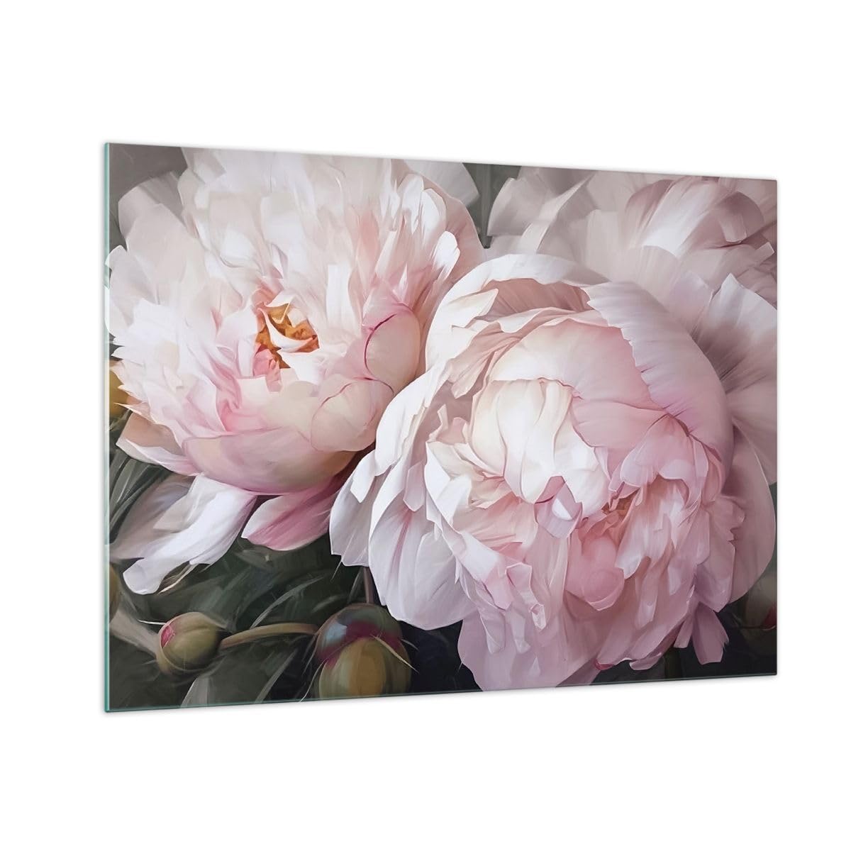 Quadro Su Tela ZXHYWYM – Peonia Rosa – 30,5x45,7 Cm – Dipinto Floreale Per Camera Da Letto