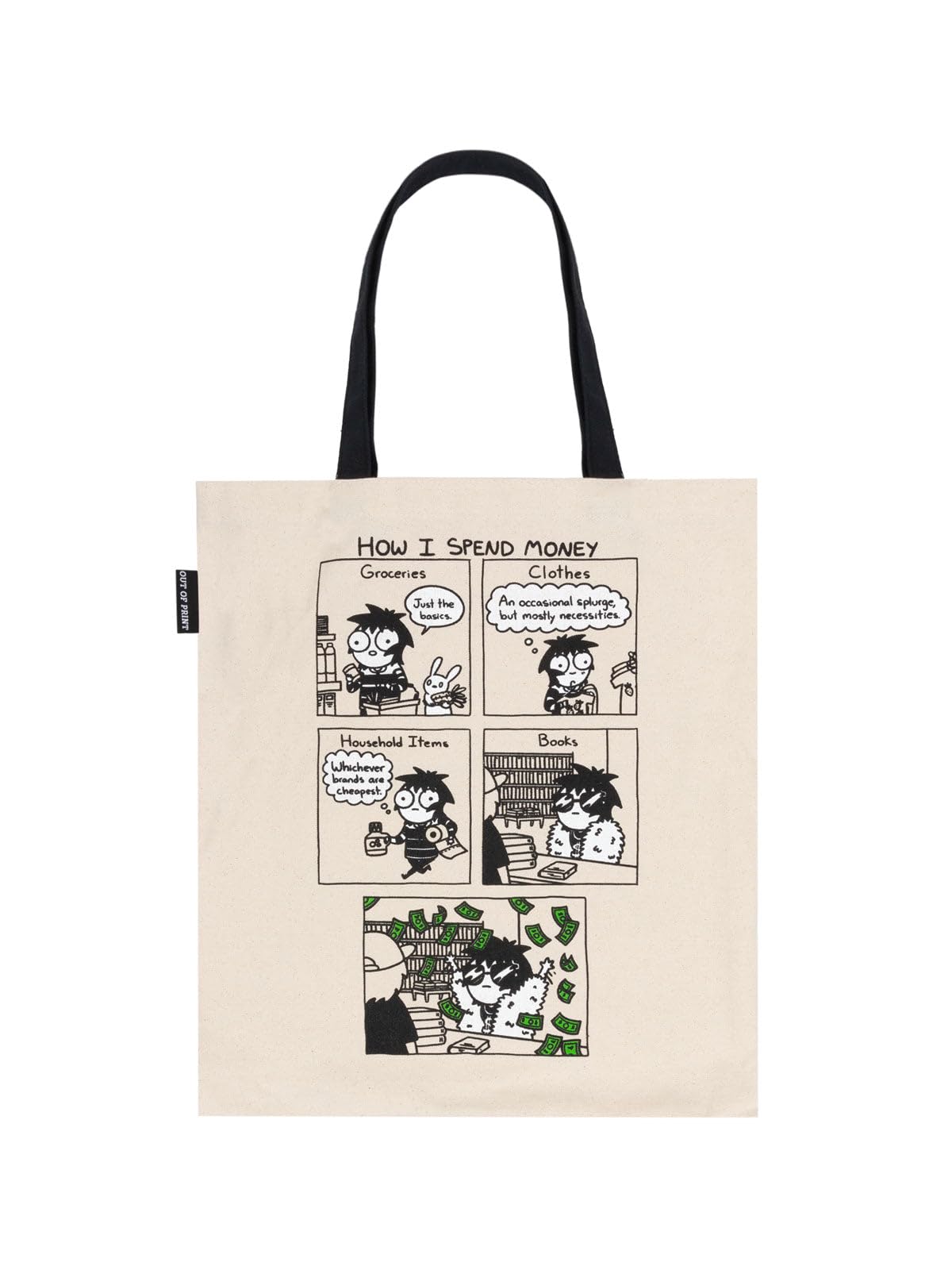 Tote bag How I Spend Money con gran capacidad de almacenamiento