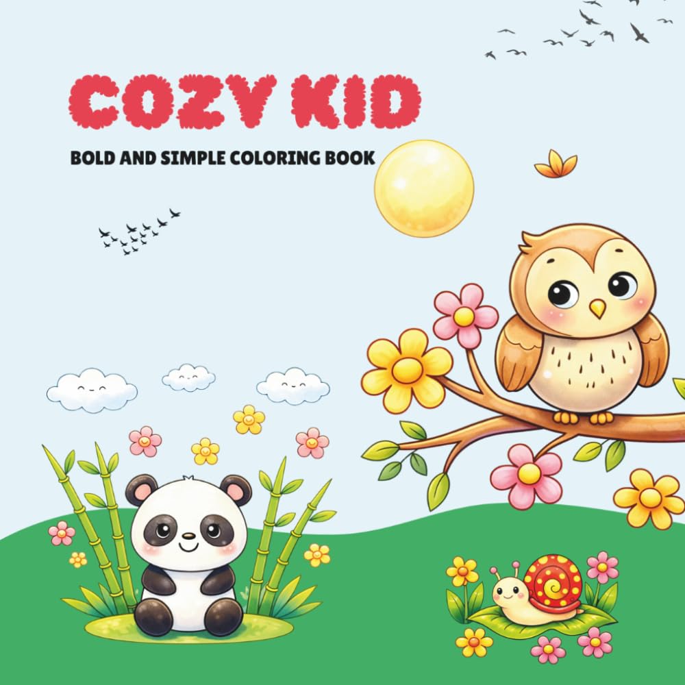 cozy kid: bold & simple coloring book