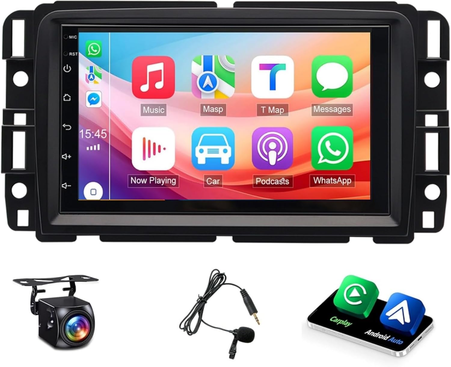 7’’ Android Car Stereo for Chevy HHR SS/LT/Panel/LS 2006-2011 with Wireless with Carplay Android Auto, Touch Screen Upgrade Radio GPS, WiFi, Bluetooth, FM, SWC, Mic, Backup Cam, 2+32G