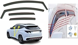 Set of 4 Wind Deflectors in Channel Type Compatible with Hyundai Tucson 2021 2022 2023 2024 2025 Models Acrylic Side Panels Window Deflectors Hyundai Tucson