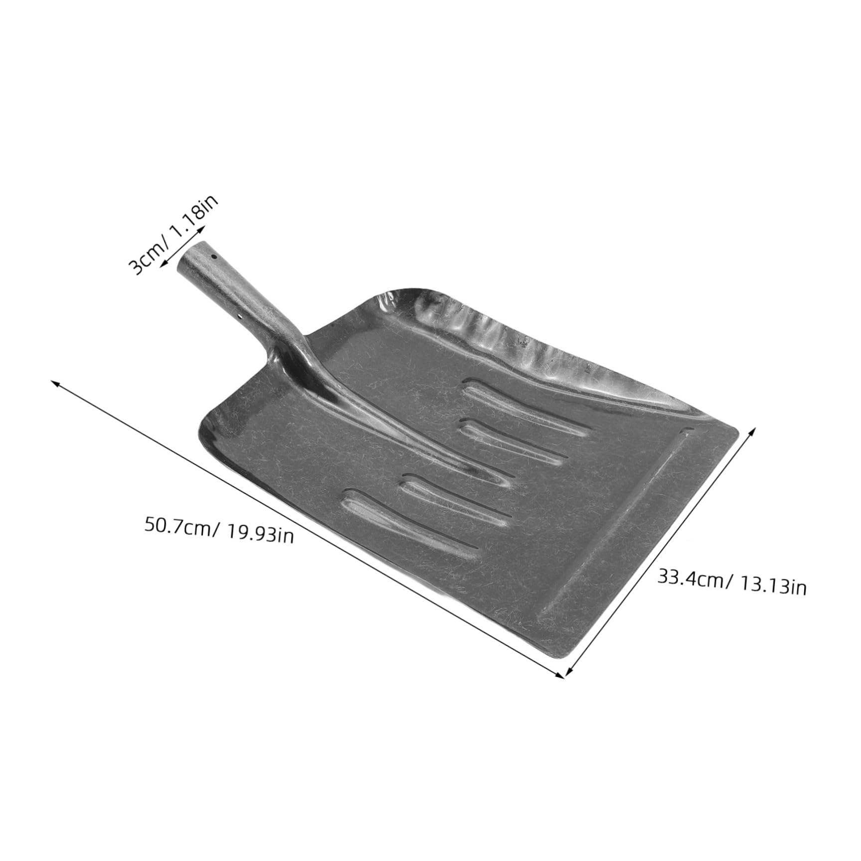 Veemoon Pala da Giardino in Acciaio al Manganese Manico Ergonomico Pala Piatta per Pulizia Letame e Raccolta Cereali Strumento Multifunzione per Giardinaggio e Allevamento Resistente