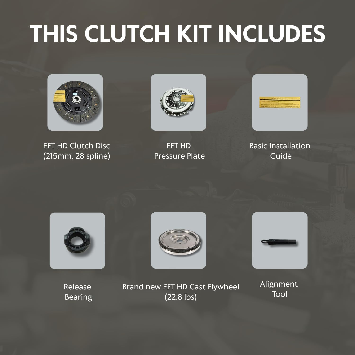 EFT HD Clutch Kit With Flywheel For 1998-2006 Volkswagen Beetle, Golf, and Jetta GL and GLS 2.0L Engine MK4 AEG SOHC - Enhanced Performance and Durability - Comes with 12 Month Brand Warranty