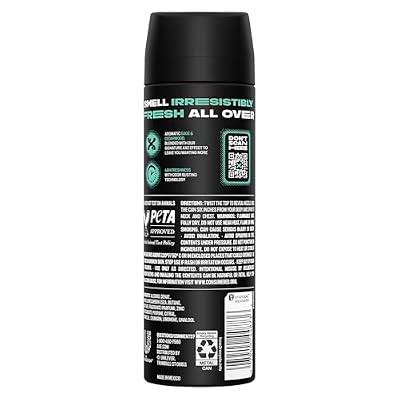 AXE Apollo Deodorant Body Spray For Men, Sage & Cedarwood 48H Odor Protection Aluminum Free Body Spray Deodorant 5.1 oz
