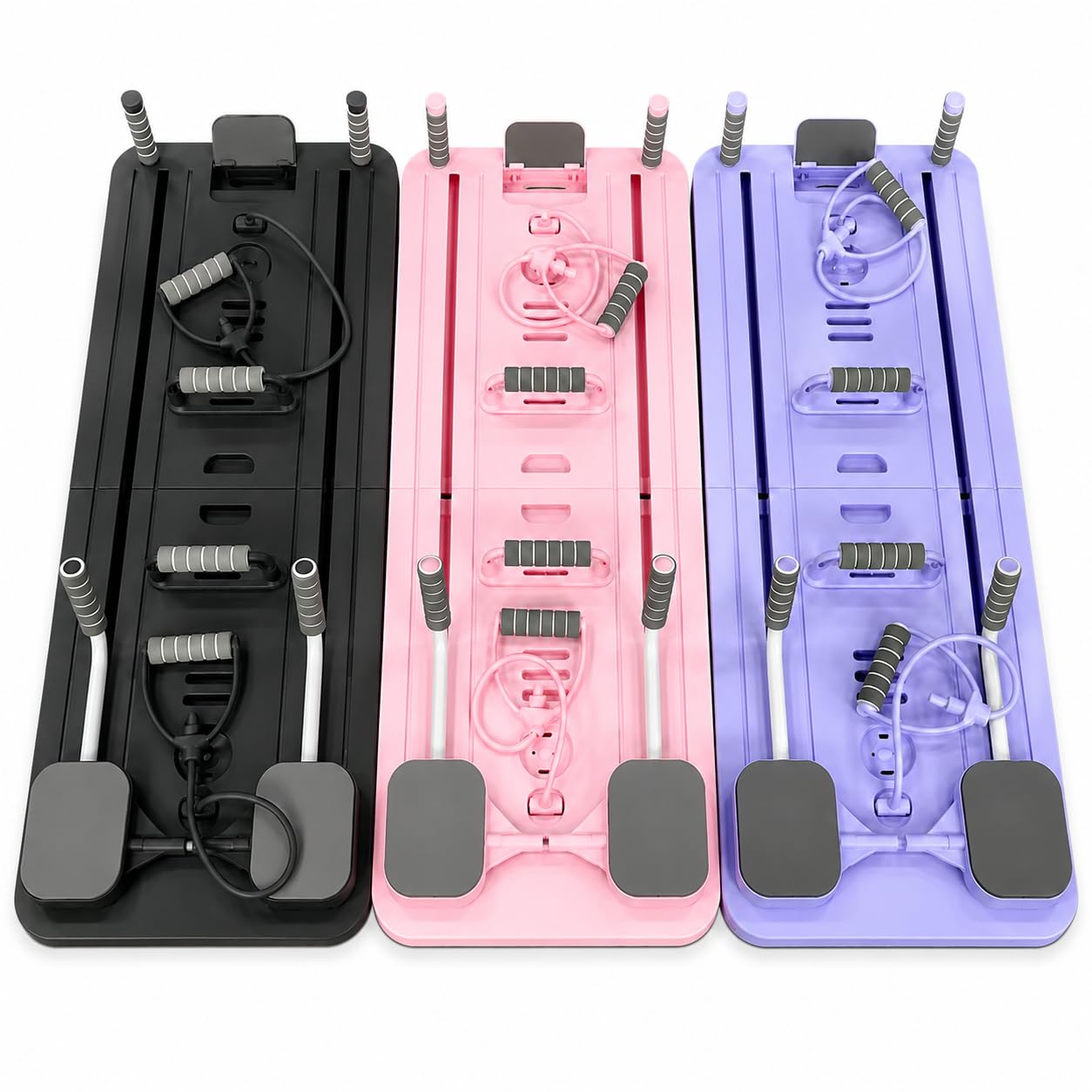DRUMSTONE (with 10 Years of Brand Warranty) Pilates Reformer Board for Full Body Workout, Portable Home Gym Use with Resistance Bands & Sliding Pads, Foldable Design-image-45