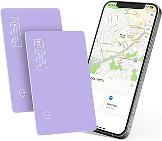 Eelexa Wallet Tracker Card, Rechargeable Thin Finder, Works with Apple Find My (iOS Only), Item Locator for Luggage Tags, Passports, Phone, IP68 Waterproof, 2 Pack