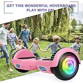 SISIGAD Scooters for Kids Ages 7-12, with Built-in Bluetooth Speaker and 6.5 Colorful Lights Wheels, Safety Certified Self Balancing Scooter(Pick)