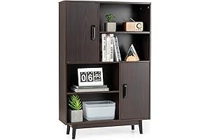 Giantex Tall Living Room Cabinet with Deep Storage