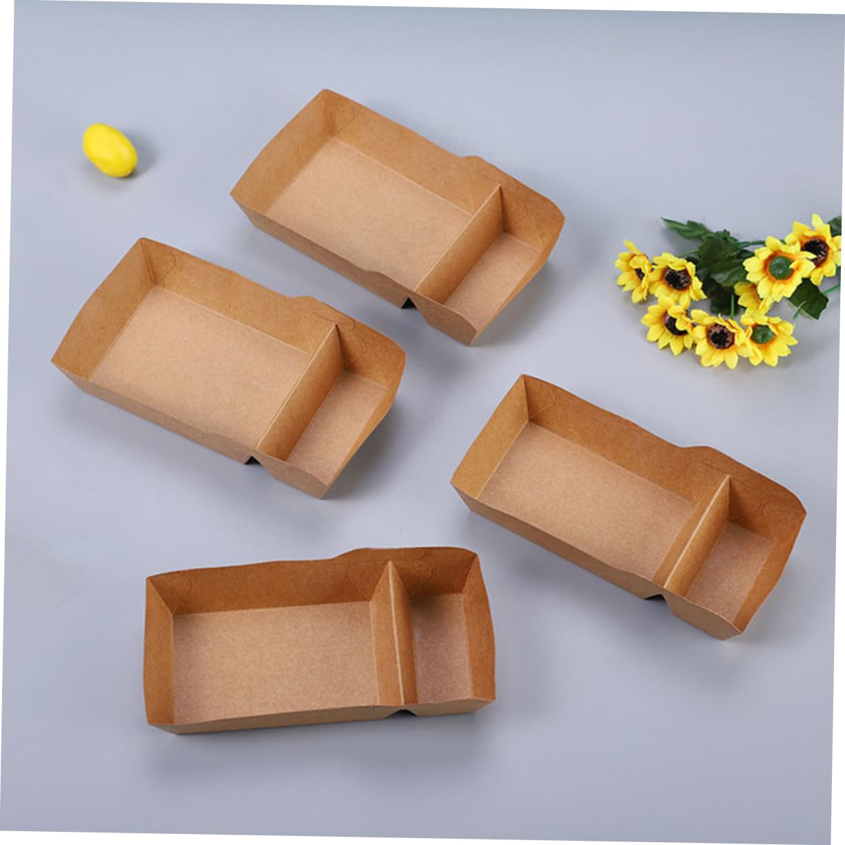 100pezzi Scatole Per Snack Carta Kraft Contenitori Per Feste e Celebrazioni Per Patatine Fritte Dolci e Snack Capacità Di Facili Da Montare e Utilizzare