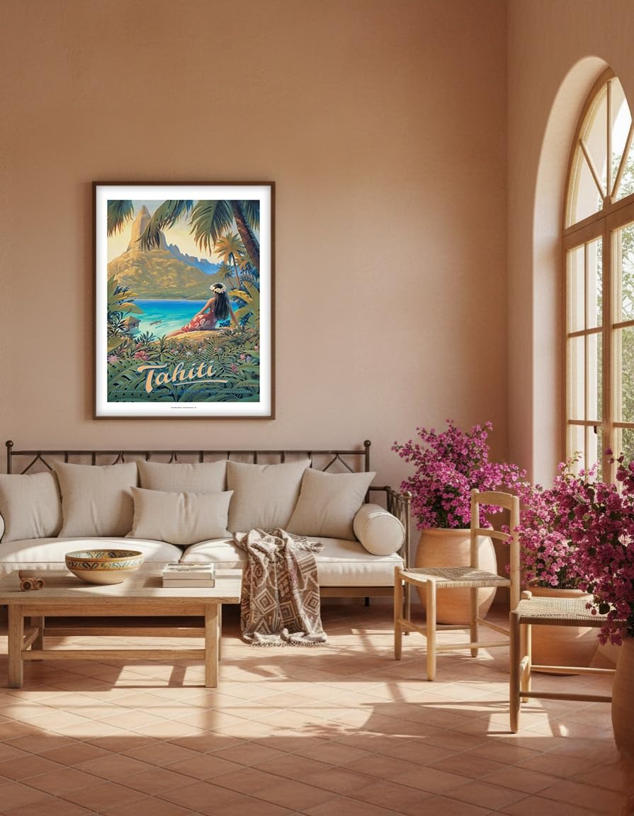 Amazon.com: Tahiti - Isle of Paradise - Society Islands - Vintage