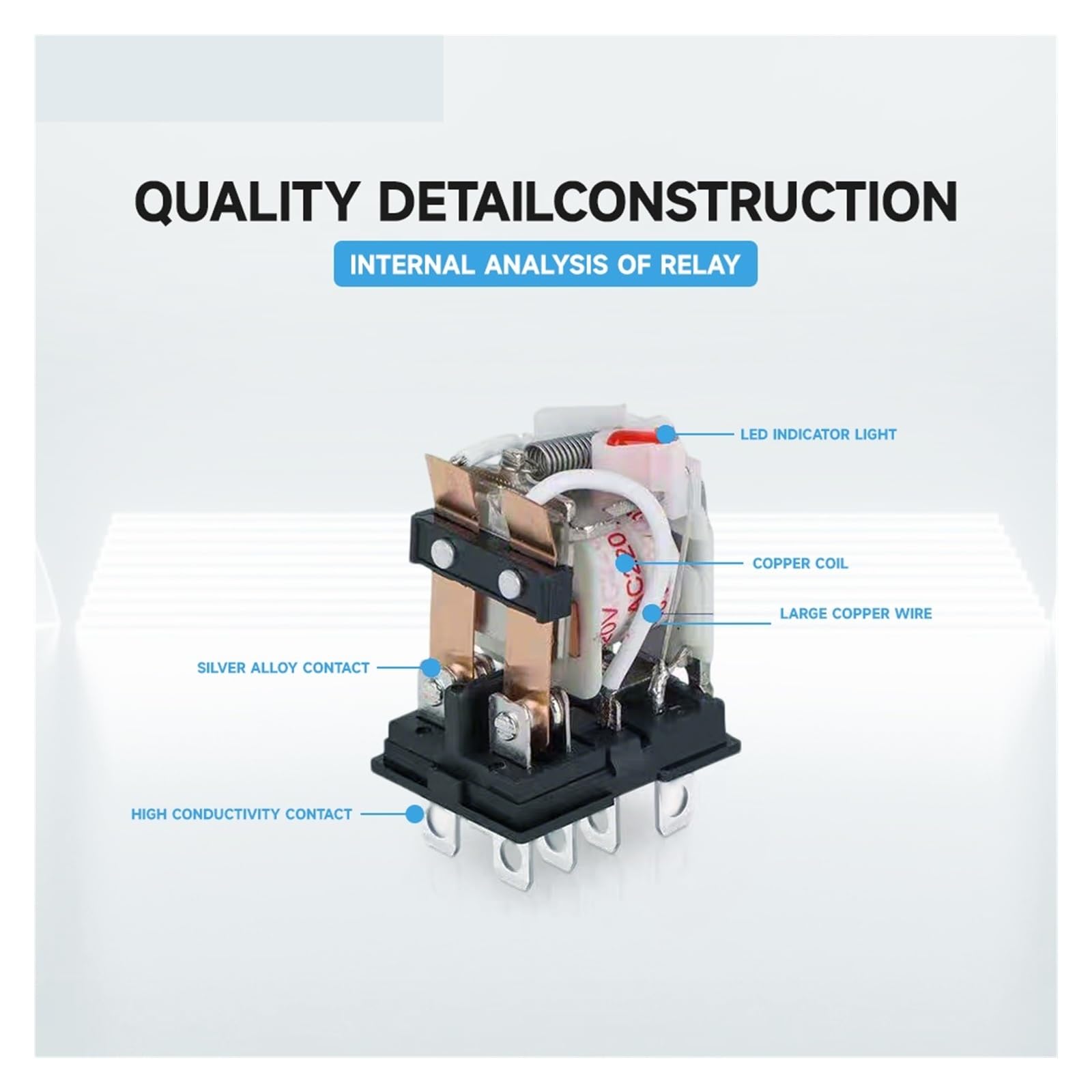 5pcs LY2NJ LY3NJ LY4NJ DIN Rail Power Relay 12V 24V DC 110V 220V 380V AC with Socket Base Mi-cro Industrial Control Relay(LY3NJ,AC 380V)