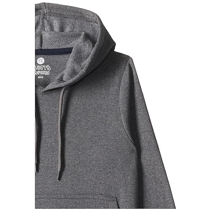 Image of Boy's Cotton Fleece Hooded Sweatshirt with Kangaroo Pocket