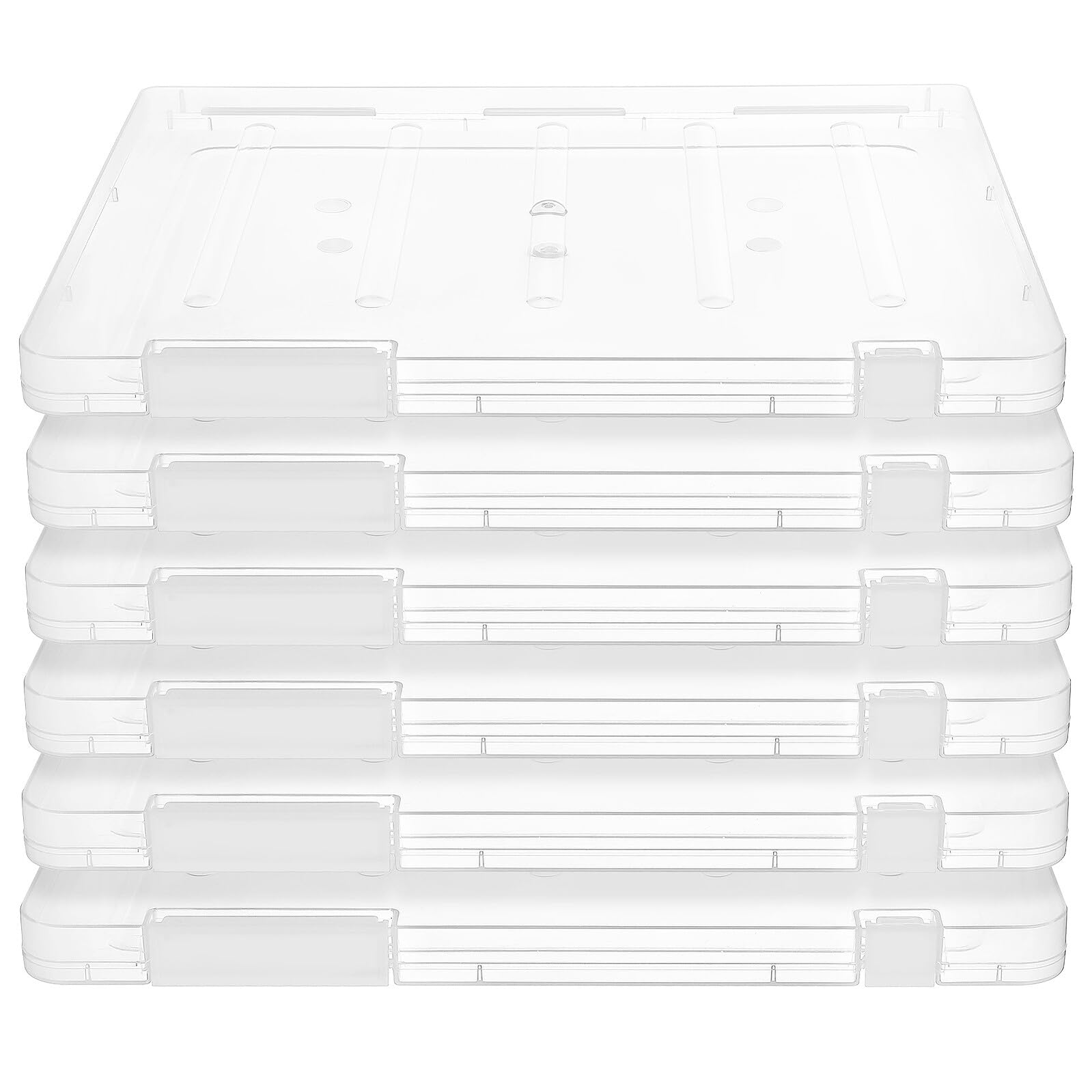6 Piezas Organizador de Documentos Transparente de Plástico para Oficina Aula y Hogar Almacenamiento sin Tapa