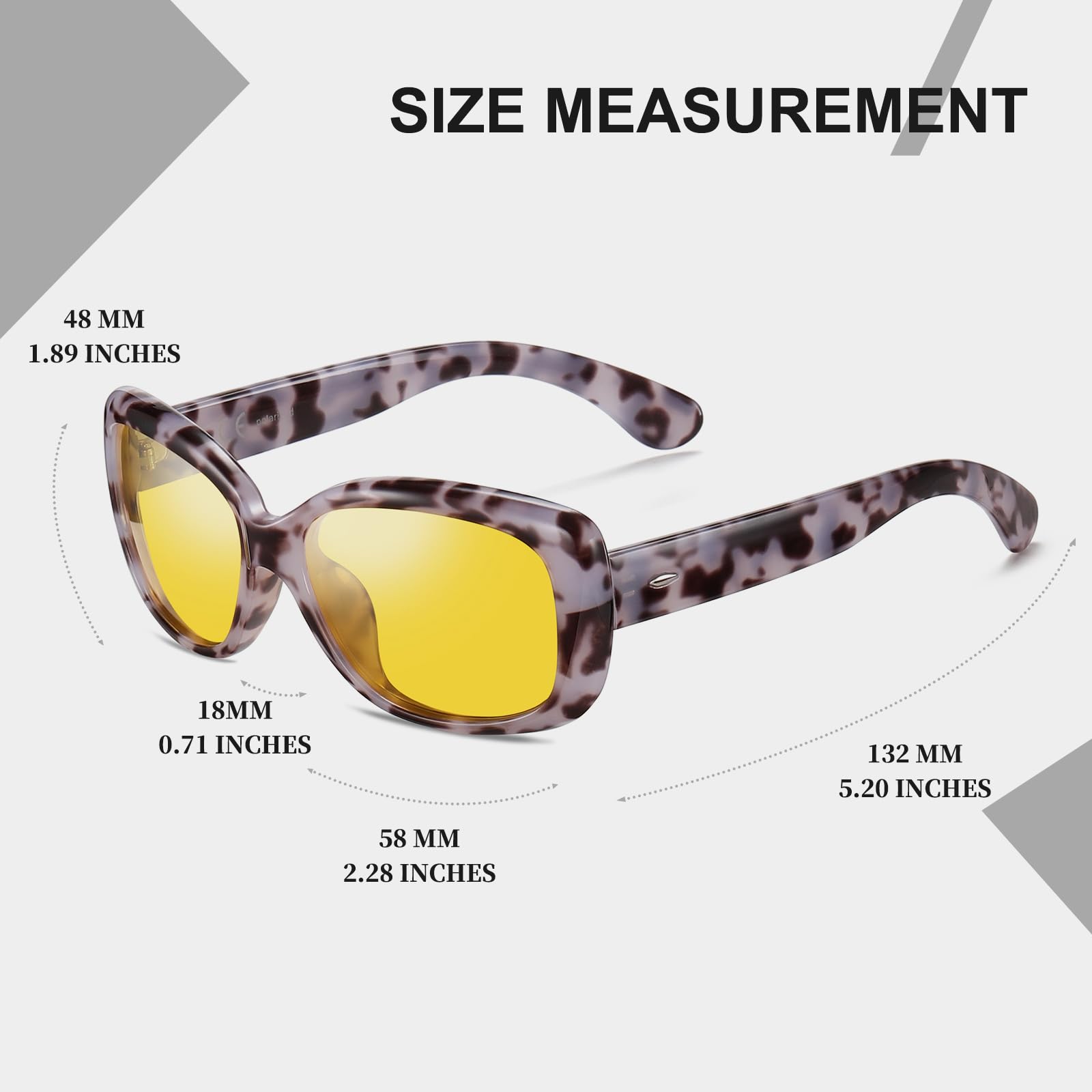 HAOLOTA Night Vision Driving Glasses Polarized HD Yellow Tinted Anti Glare Sunglasses for Men and Women