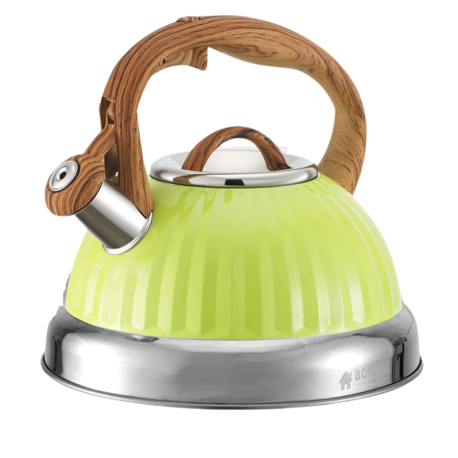 Photo 1 of 3.17 Quart Whistling Tea Kettle Tea Pot for Stove Top?Food Grade SUS304 Stainless Steel Kettle Stovetop Teapot… Green